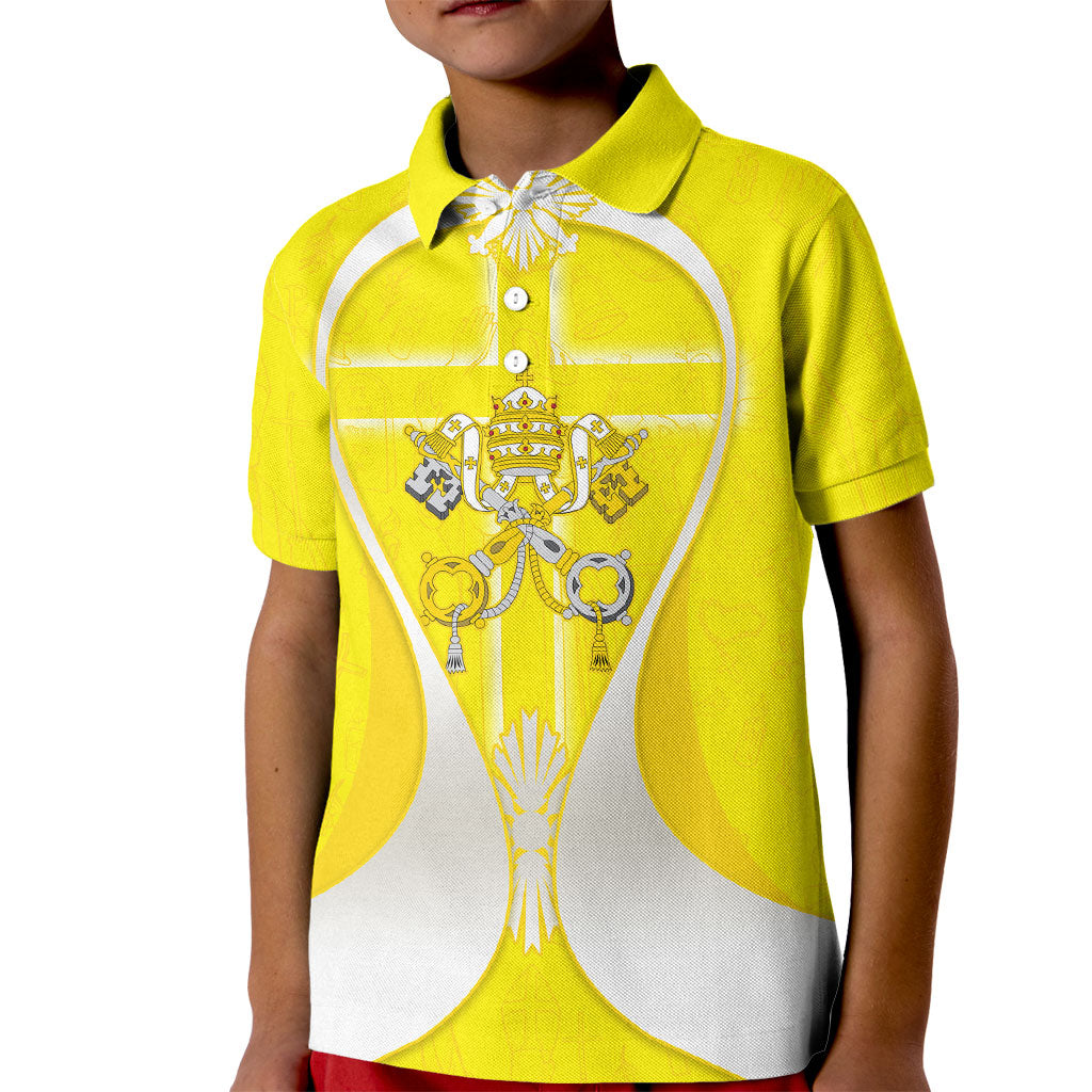 Saint Peters Basilica Vatican City Kid Polo Shirt Basilica Dome Catholic Cross Religious - Coat Of Arms Sketch Art