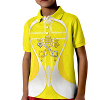 Saint Peters Basilica Vatican City Kid Polo Shirt Basilica Dome Catholic Cross Religious - Coat Of Arms Sketch Art