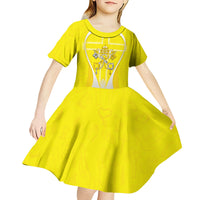 Saint Peters Basilica Vatican City Kid Short Sleeve Dress Basilica Dome Catholic Cross Religious - Coat Of Arms Sketch Art