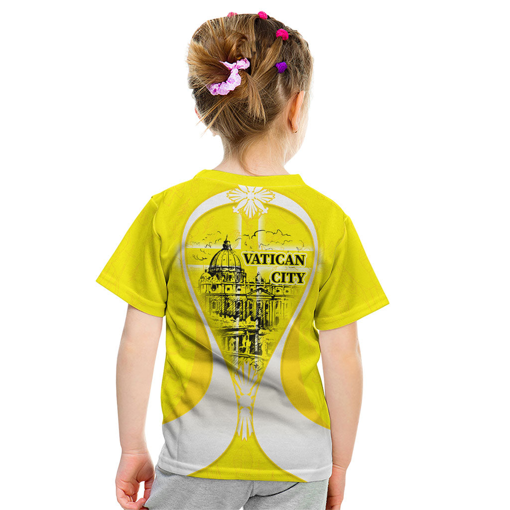 Saint Peters Basilica Vatican City Kid T Shirt Basilica Dome Catholic Cross Religious - Coat Of Arms Sketch Art