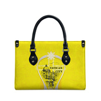 Saint Peters Basilica Vatican City Leather Bag Basilica Dome Catholic Cross Religious - Coat Of Arms Sketch Art