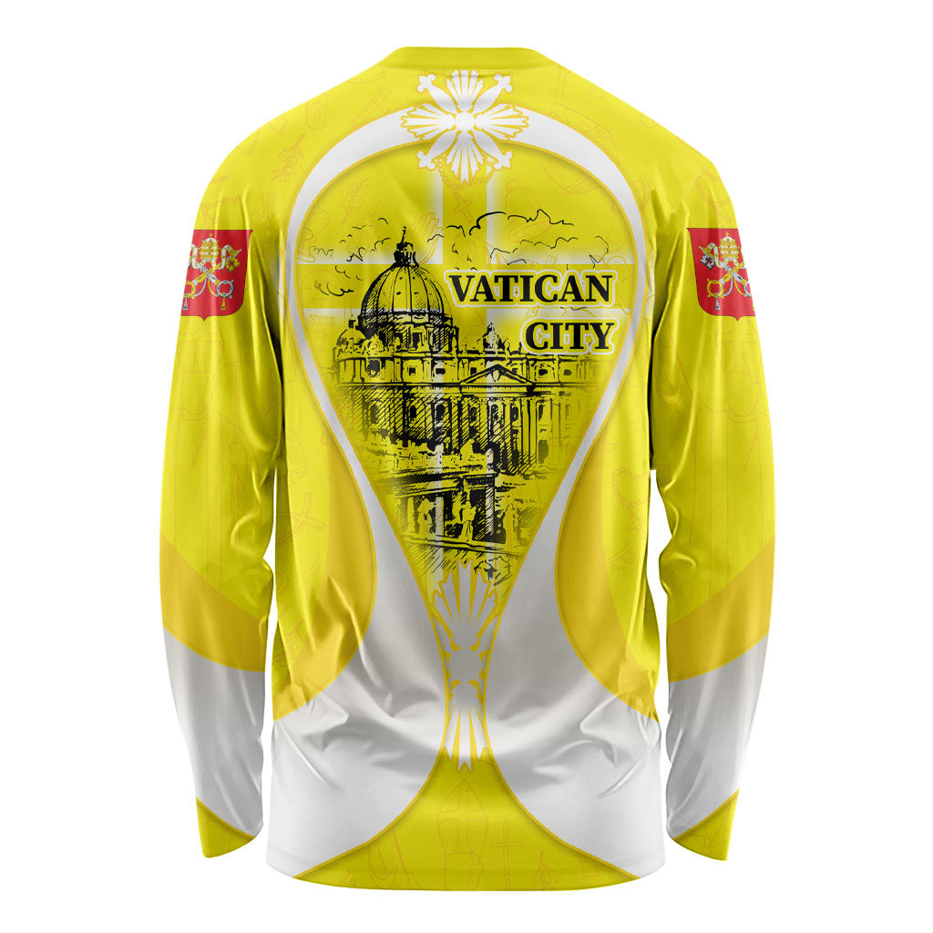 Saint Peters Basilica Vatican City Long Sleeve Shirt Basilica Dome Catholic Cross Religious - Coat Of Arms Sketch Art