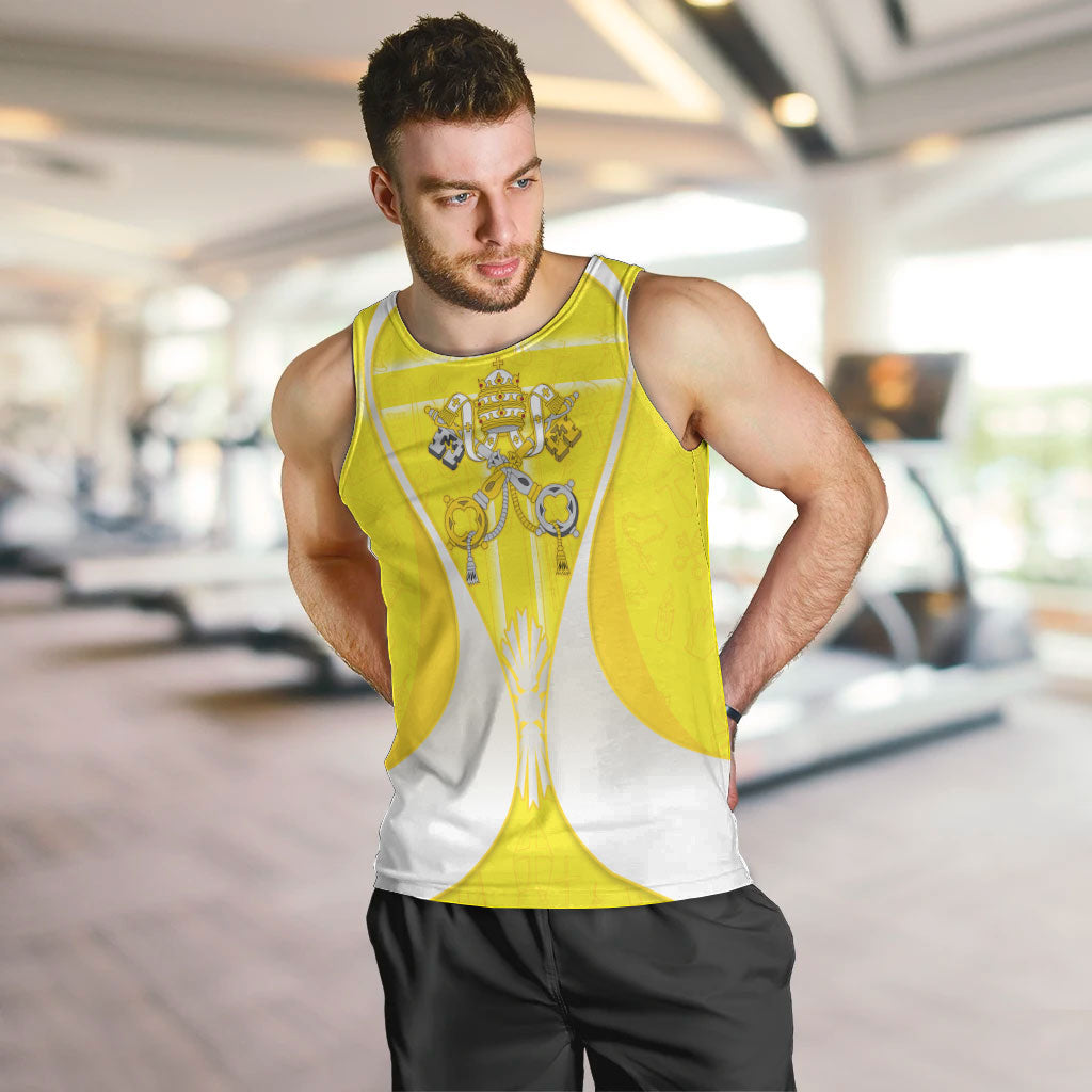 Saint Peters Basilica Vatican City Men Tank Top Basilica Dome Catholic Cross Religious - Coat Of Arms Sketch Art