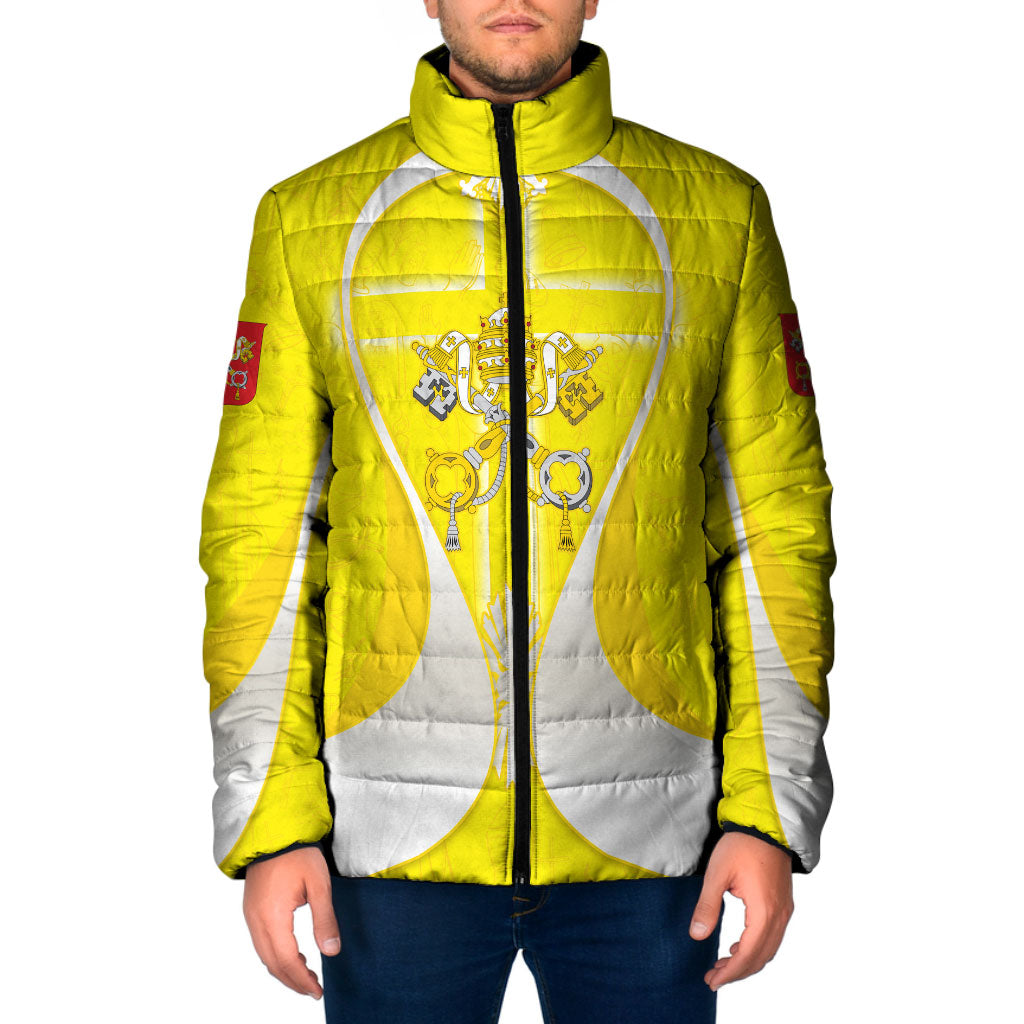 Saint Peters Basilica Vatican City Padded Jacket Basilica Dome Catholic Cross Religious - Coat Of Arms Sketch Art