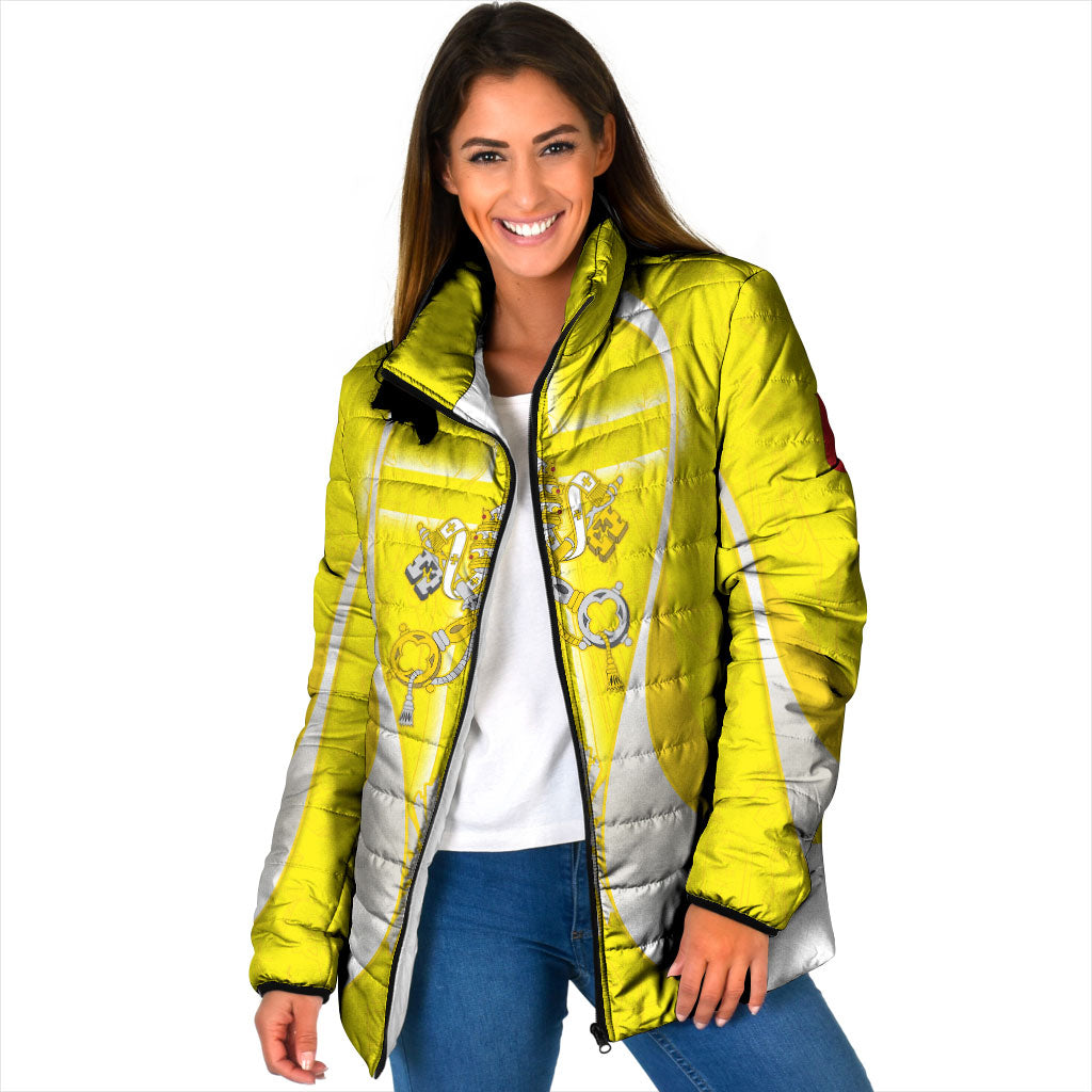Saint Peters Basilica Vatican City Padded Jacket Basilica Dome Catholic Cross Religious - Coat Of Arms Sketch Art