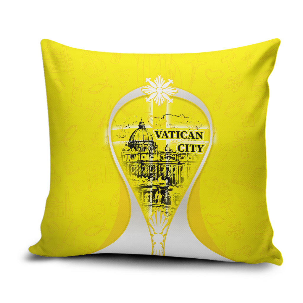 Saint Peters Basilica Vatican City Pillow Cover Basilica Dome Catholic Cross Religious - Coat Of Arms Sketch Art