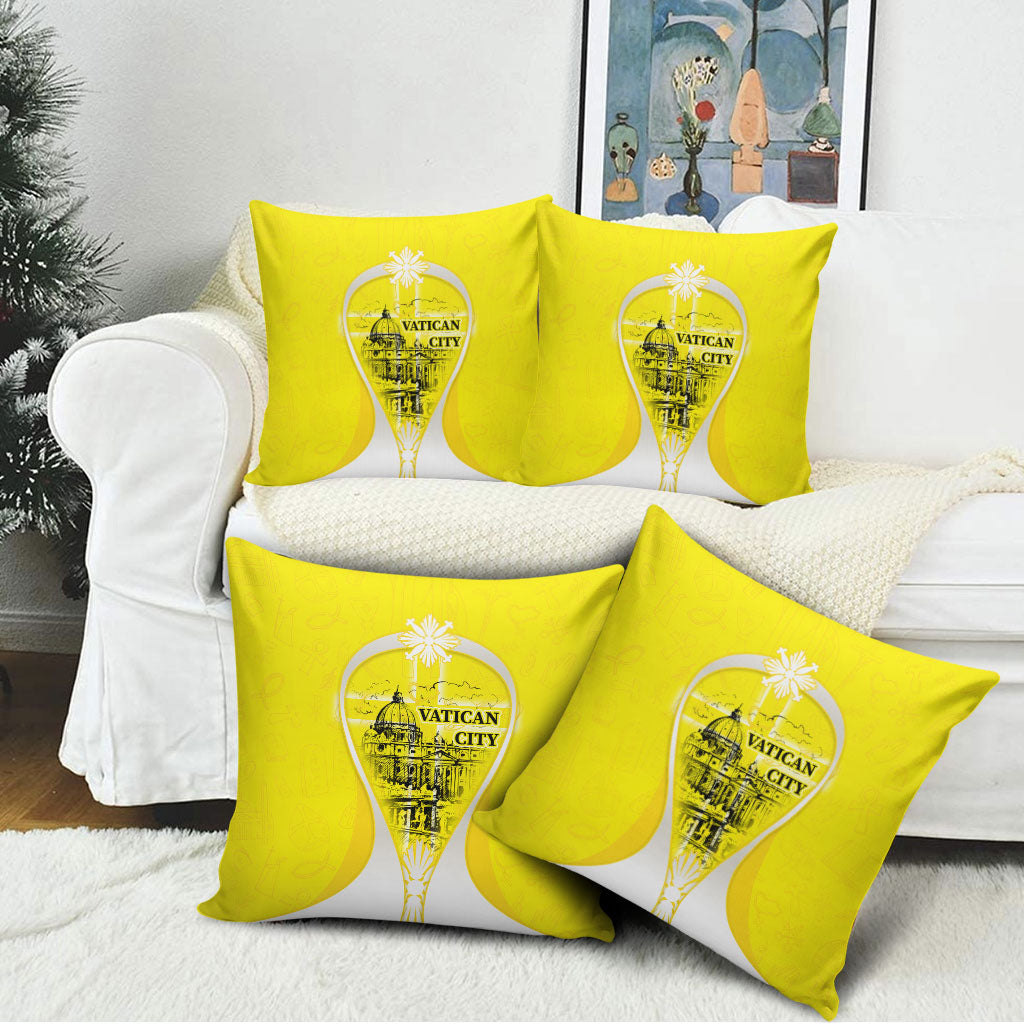 Saint Peters Basilica Vatican City Pillow Cover Basilica Dome Catholic Cross Religious - Coat Of Arms Sketch Art