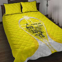 Saint Peters Basilica Vatican City Quilt Bed Set Basilica Dome Catholic Cross Religious - Coat Of Arms Sketch Art