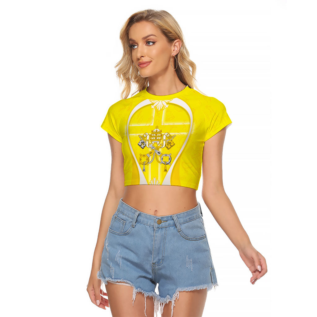Saint Peters Basilica Vatican City Raglan Cropped T Shirt Basilica Dome Catholic Cross Religious - Coat Of Arms Sketch Art