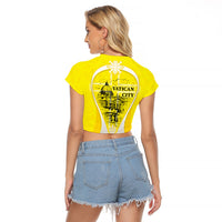 Saint Peters Basilica Vatican City Raglan Cropped T Shirt Basilica Dome Catholic Cross Religious - Coat Of Arms Sketch Art