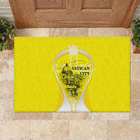 Saint Peters Basilica Vatican City Rubber Doormat Basilica Dome Catholic Cross Religious - Coat Of Arms Sketch Art