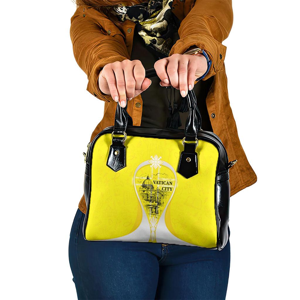 Saint Peters Basilica Vatican City Shoulder Handbag Basilica Dome Catholic Cross Religious - Coat Of Arms Sketch Art