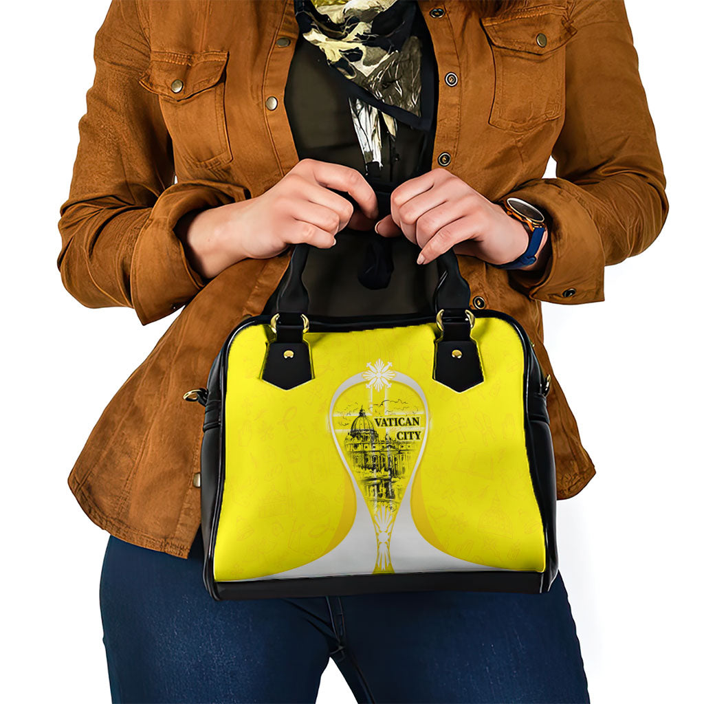 Saint Peters Basilica Vatican City Shoulder Handbag Basilica Dome Catholic Cross Religious - Coat Of Arms Sketch Art