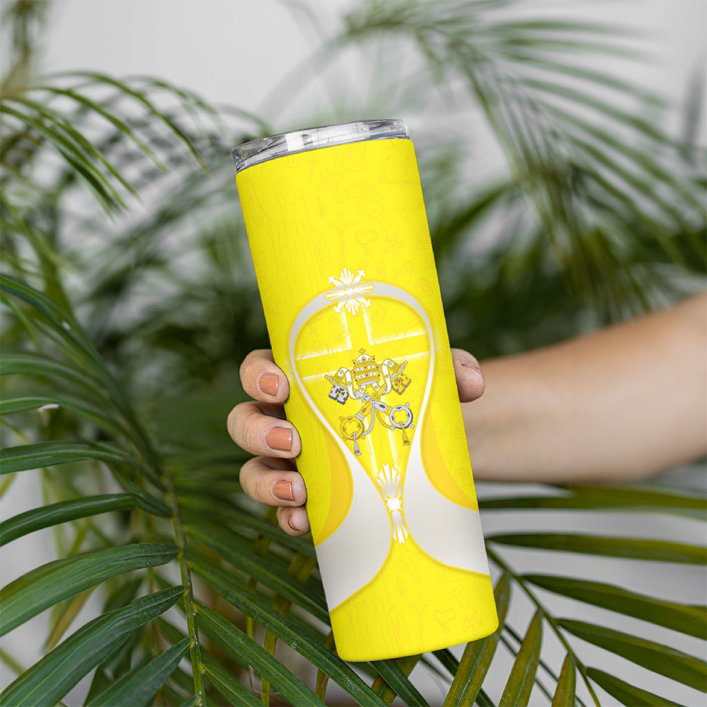 Saint Peters Basilica Vatican City Skinny Tumbler Basilica Dome Catholic Cross Religious - Coat Of Arms Sketch Art