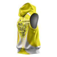 Saint Peters Basilica Vatican City Sleeveless Hoodie Basilica Dome Catholic Cross Religious - Coat Of Arms Sketch Art