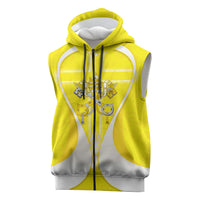 Saint Peters Basilica Vatican City Sleeveless Zip Hoodie Basilica Dome Catholic Cross Religious - Coat Of Arms Sketch Art