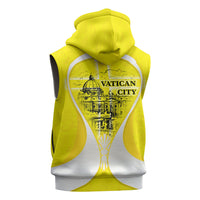 Saint Peters Basilica Vatican City Sleeveless Zip Hoodie Basilica Dome Catholic Cross Religious - Coat Of Arms Sketch Art