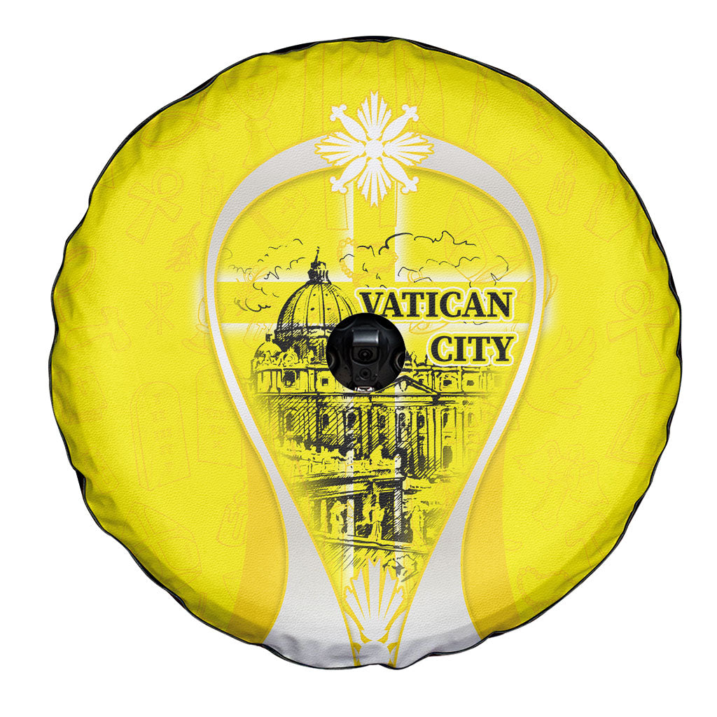 Saint Peters Basilica Vatican City Spare Tire Cover Basilica Dome Catholic Cross Religious - Coat Of Arms Sketch Art