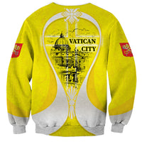 Saint Peters Basilica Vatican City Sweatshirt Basilica Dome Catholic Cross Religious - Coat Of Arms Sketch Art