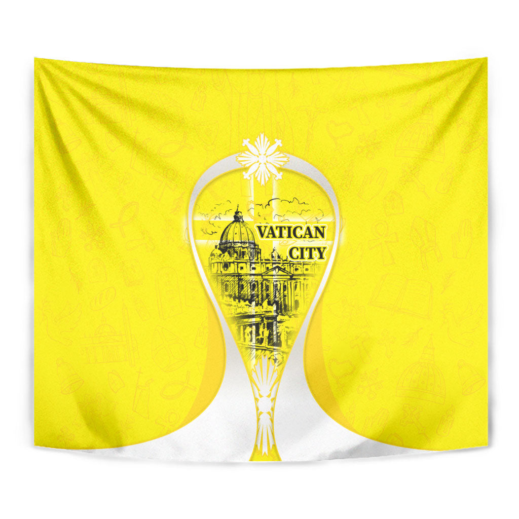 Saint Peters Basilica Vatican City Tapestry Basilica Dome Catholic Cross Religious - Coat Of Arms Sketch Art