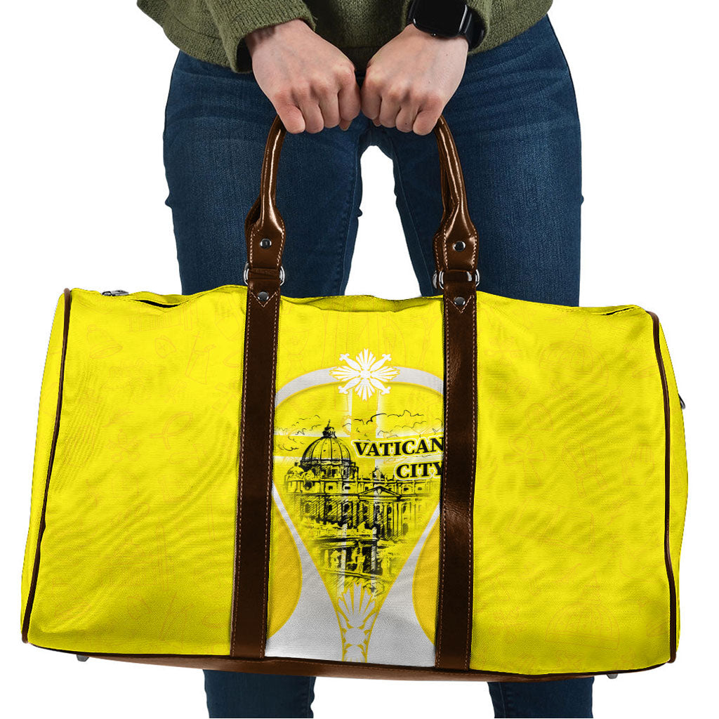 Saint Peters Basilica Vatican City Travel Bag Basilica Dome Catholic Cross Religious - Coat Of Arms Sketch Art