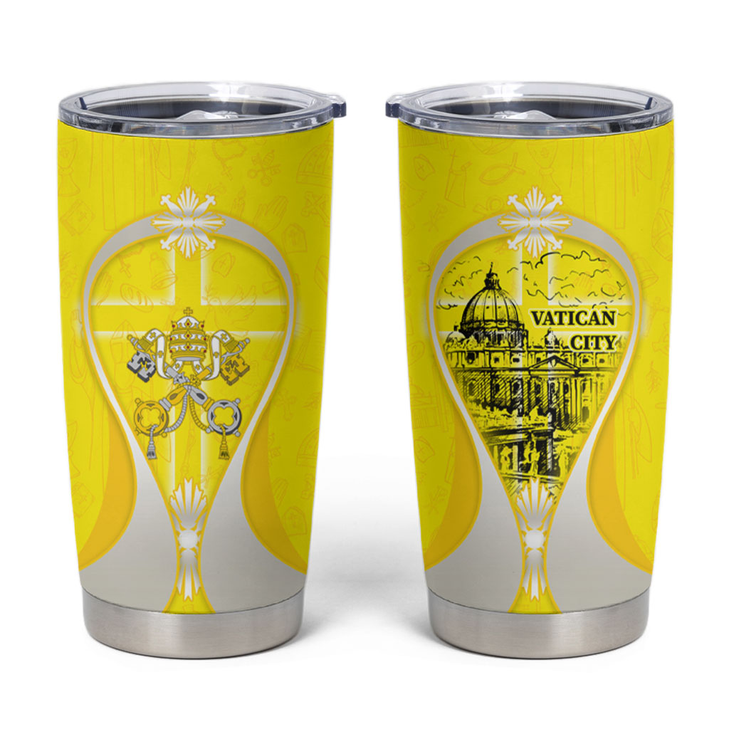 Saint Peters Basilica Vatican City Tumbler Cup Basilica Dome Catholic Cross Religious - Coat Of Arms Sketch Art