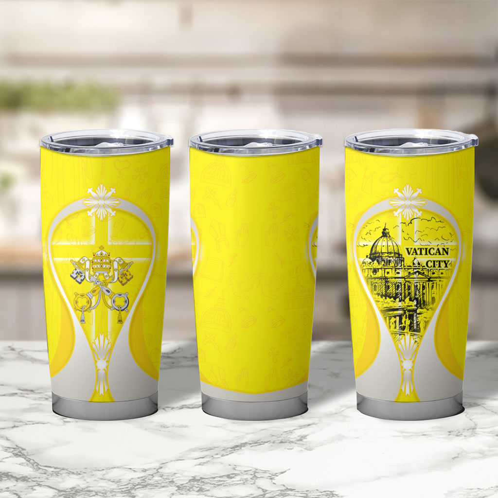 Saint Peters Basilica Vatican City Tumbler Cup Basilica Dome Catholic Cross Religious - Coat Of Arms Sketch Art
