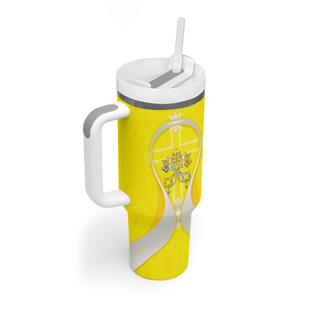 Saint Peters Basilica Vatican City Tumbler With Handle Basilica Dome Catholic Cross Religious - Coat Of Arms Sketch Art