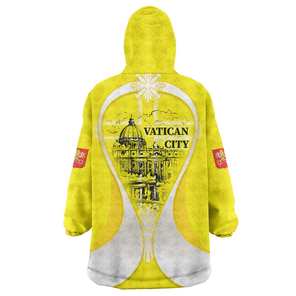 Saint Peters Basilica Vatican City Wearable Blanket Hoodie Basilica Dome Catholic Cross Religious - Coat Of Arms Sketch Art