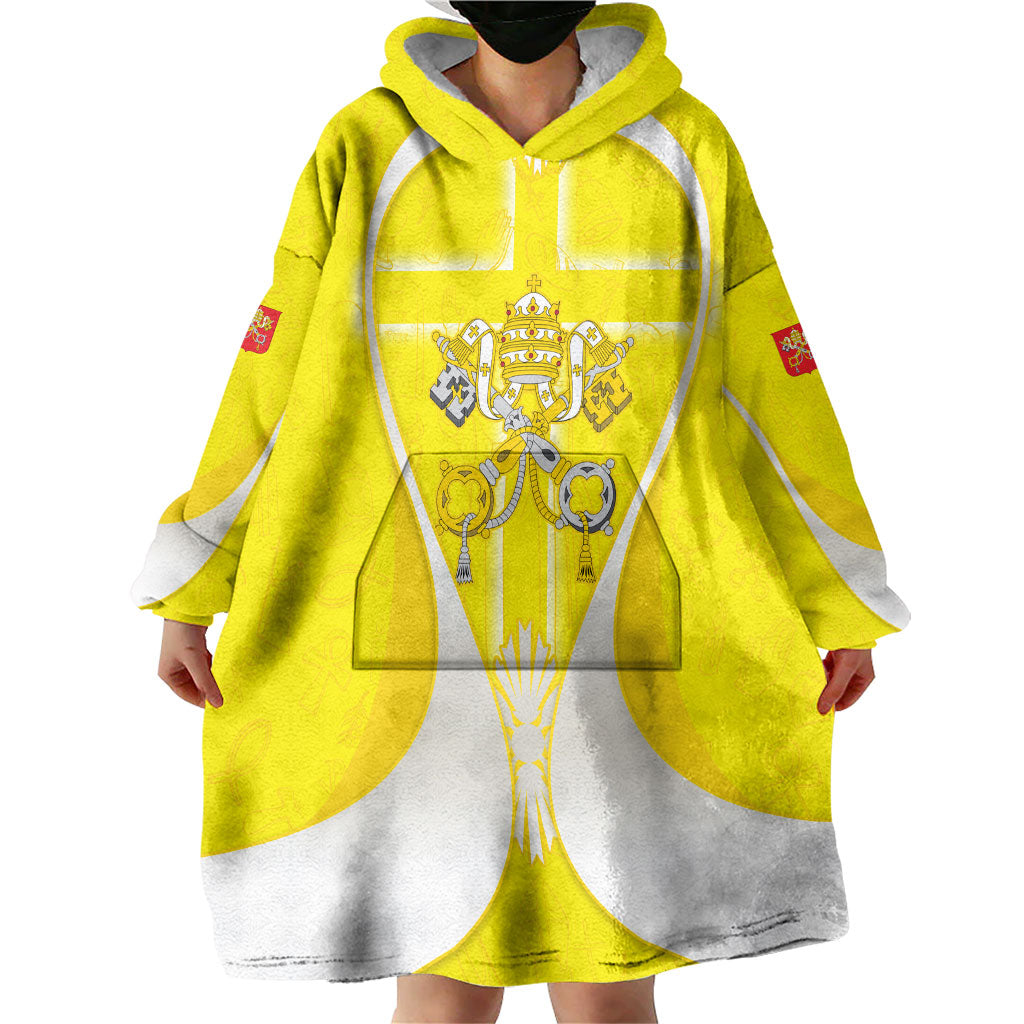 Saint Peters Basilica Vatican City Wearable Blanket Hoodie Basilica Dome Catholic Cross Religious - Coat Of Arms Sketch Art