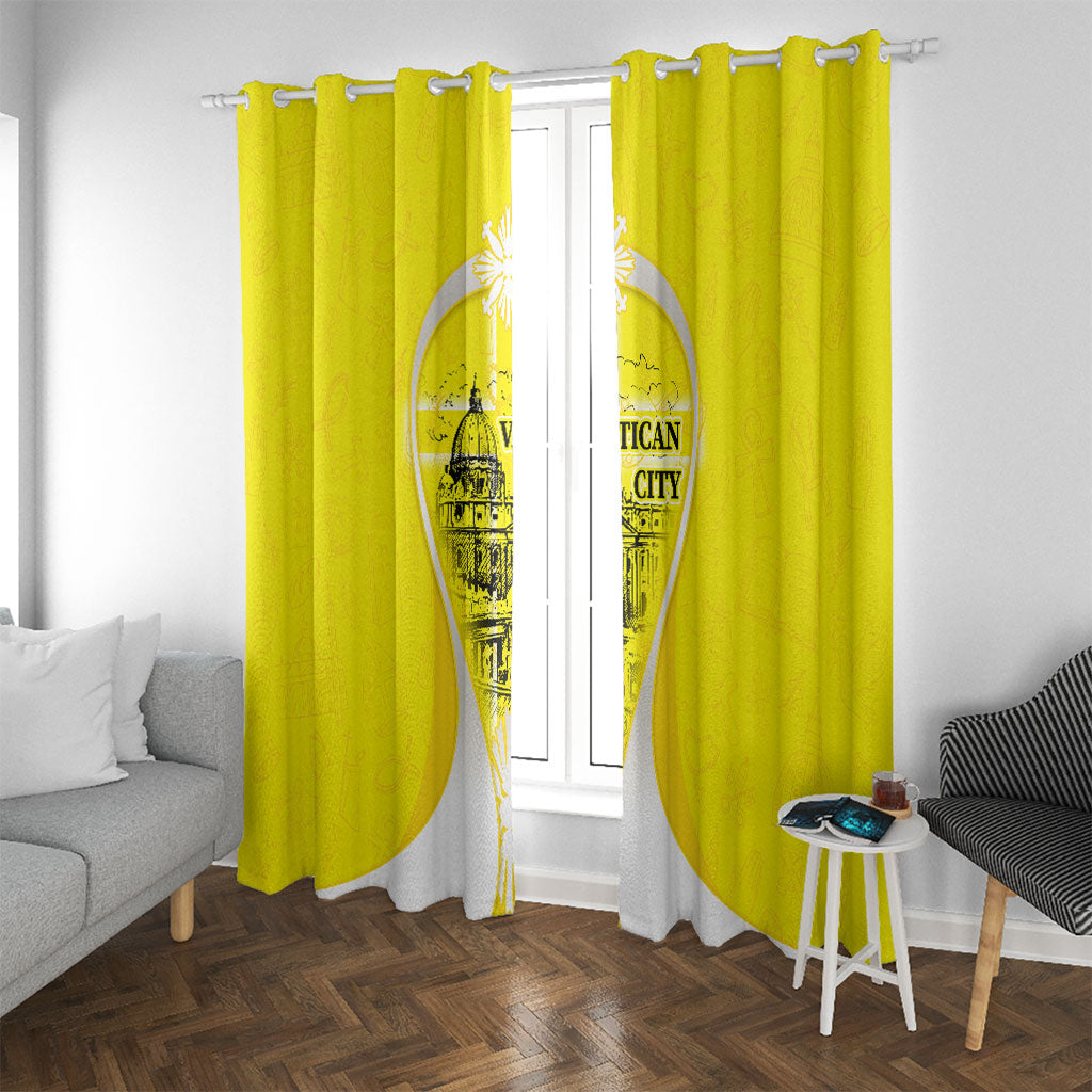 Saint Peters Basilica Vatican City Window Curtain Basilica Dome Catholic Cross Religious - Coat Of Arms Sketch Art