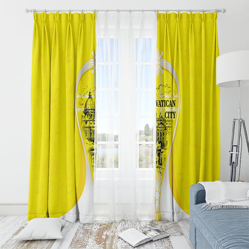 Saint Peters Basilica Vatican City Window Curtain Basilica Dome Catholic Cross Religious - Coat Of Arms Sketch Art