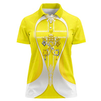 Saint Peters Basilica Vatican City Women Polo Shirt Basilica Dome Catholic Cross Religious - Coat Of Arms Sketch Art