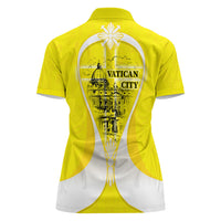 Saint Peters Basilica Vatican City Women Polo Shirt Basilica Dome Catholic Cross Religious - Coat Of Arms Sketch Art