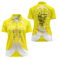 Saint Peters Basilica Vatican City Women Polo Shirt Basilica Dome Catholic Cross Religious - Coat Of Arms Sketch Art