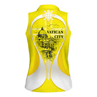 Saint Peters Basilica Vatican City Women Sleeveless Polo Shirt Basilica Dome Catholic Cross Religious - Coat Of Arms Sketch Art