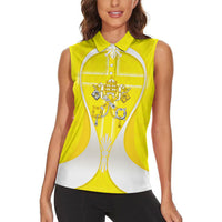Saint Peters Basilica Vatican City Women Sleeveless Polo Shirt Basilica Dome Catholic Cross Religious - Coat Of Arms Sketch Art