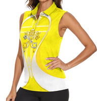 Saint Peters Basilica Vatican City Women Sleeveless Polo Shirt Basilica Dome Catholic Cross Religious - Coat Of Arms Sketch Art