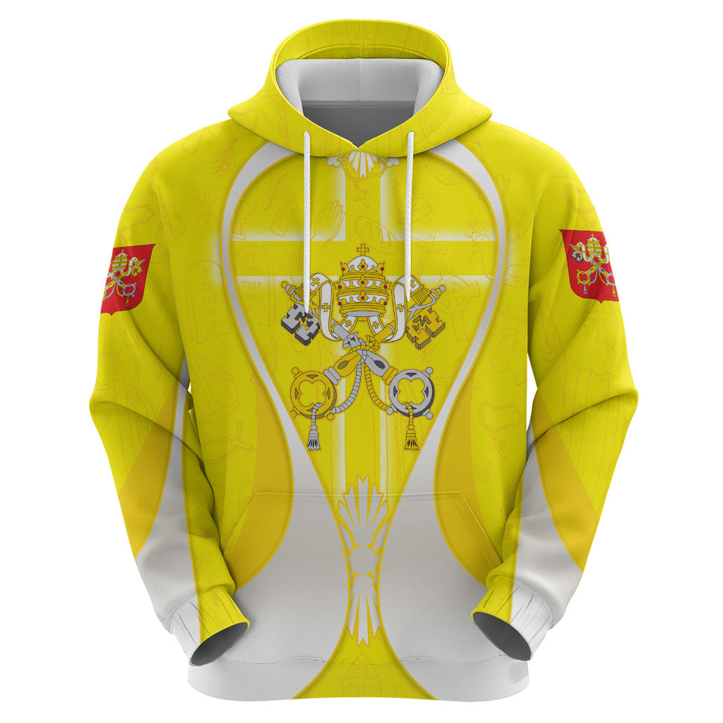 Saint Peters Basilica Vatican City Zip Hoodie Basilica Dome Catholic Cross Religious - Coat Of Arms Sketch Art