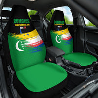 Comoros Independence Day Car Seat Cover Comorian Flag Brush Stroke National Pride Graphic