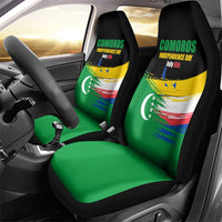 Comoros Independence Day Car Seat Cover Comorian Flag Brush Stroke National Pride Graphic
