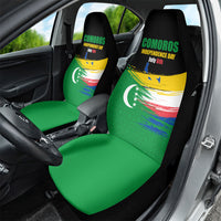 Comoros Independence Day Car Seat Cover Comorian Flag Brush Stroke National Pride Graphic