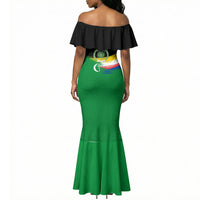 Comoros Independence Day Mermaid Dress Comorian Flag Brush Stroke National Pride Graphic