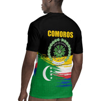 Comoros Independence Day Rugby Jersey Comorian Flag Brush Stroke National Pride Graphic