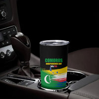Comoros Independence Day Tumbler Cup Comorian Flag Brush Stroke National Pride Graphic