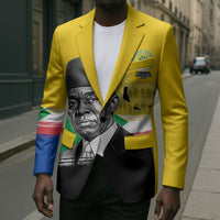 Personalized Comoros Independence Day Blazer Ahmed Abdallah Vintage Portrait Sketch