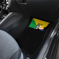 Personalized Comoros Independence Day Car Mats Ahmed Abdallah Vintage Portrait Sketch