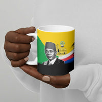 Personalized Comoros Independence Day Ceramic Mug Ahmed Abdallah Vintage Portrait Sketch