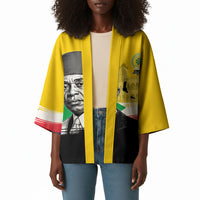 Personalized Comoros Independence Day Kimono Ahmed Abdallah Vintage Portrait Sketch