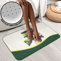 Personalized Comoros Independence Day Bathroom Set July 6th National Pride Flag Graphic With Heritage Emblem